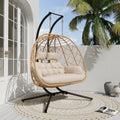 Solvane 2 Person Swing Chair With Stand Hanging Chair With Cushion